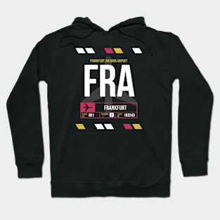 Frankfurt (FRA) Airport Code Baggage Tag Hoodie